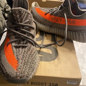 Yeezy Boost 350 grey orange